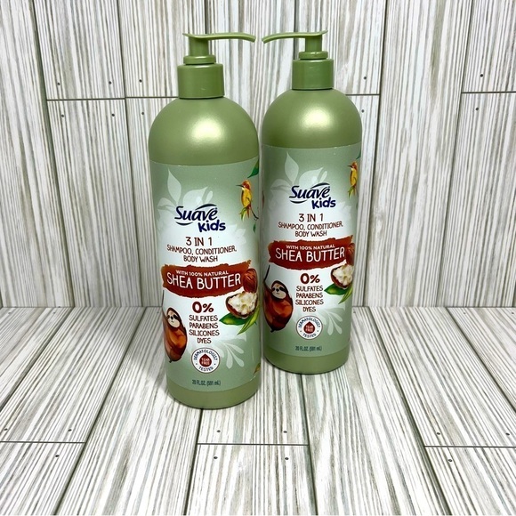 Suave Kids 100% Natural Shea Butter 3-in-1 Shampoo, Conditioner + Body Wash New - Picture 1 of 7
